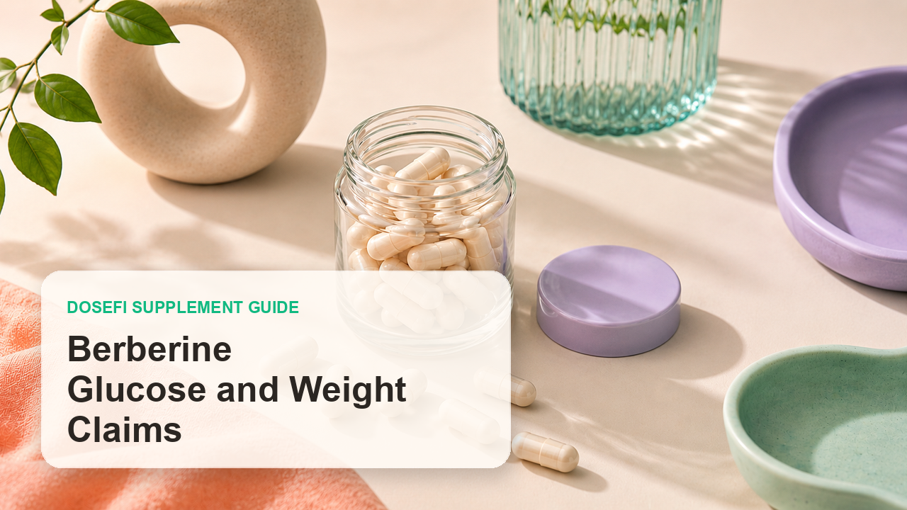 Dosefi supplements guide hero image with overlaid text for Berberine